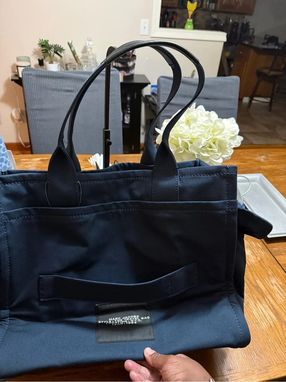 Marc Jacobs Navy 'The Travel Bag' Canvas Tote